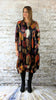 Auburn Printed Velvet - Gathered Hem Dress  £165