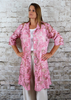 This coat is made from a soft pink organza fabric, with a beautiful all over floral design. Perfect for any spring summer occasion, from a wedding - mother of the bride, mother of the groom and wedding guest to everyday wear. This coat will take you from day to night with effortless style and elegance.