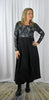 Knitted Cotton Jacquard Spiral Dress Grey £105
