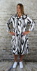 Abstract Linen Coat Dress White £182