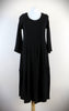 Black Fine Rib Bell Hem Dress £100