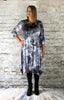 Silver Autumn Printed Velvet - Gathered Hem Dress  £165